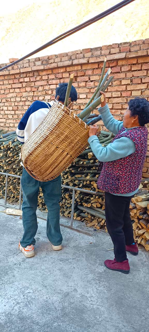 帮奶奶背柴